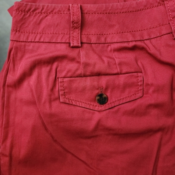 Talbots Red Chino Pants Stretch Women's Size 6 Slit Pockets Career Office EUC - Picture 4 of 6